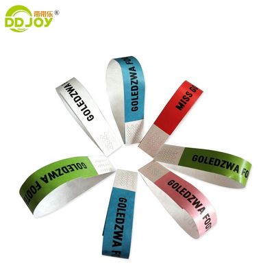 Goedkope op maat gedrukte Tyvek-armbanden voor evenementen en feesten