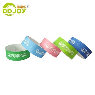 DDJOY Custom Tyvek Material Party Unisex 3/4 inch Armbanden Unisex Party Accessoires