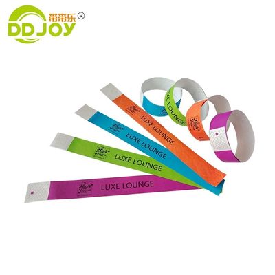 DDJOY 3/4 inch Plain Solid Neon kleur Dupont Tyvek Armbanden voor club en bar Geel
