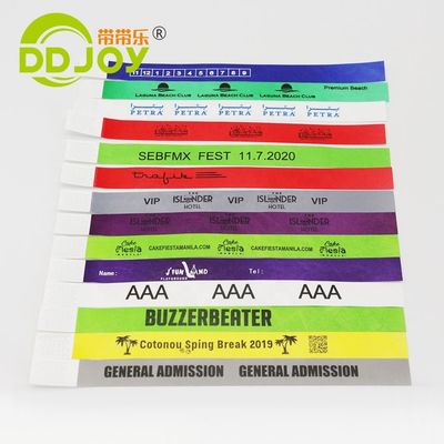 Custom Events Armbanden Snelle verzending via DHL FEDEX UPS TNT EMS Dupont Paper/Tyvek