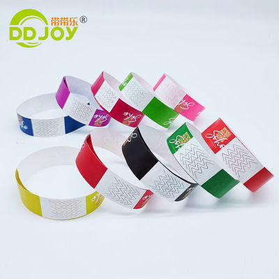 250*25mm/250*19mm aangepaste waterdichte papieren armband voor evenementen en identificatie