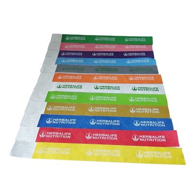 1 inch Rode Tyvek papieren polsbandjes Custom Design voor evenementen 250*25mm/250*19mm