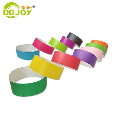 Duurzame paarse Tyvek-armbanden voor eenmalige evenementen 250*25mm/250*19mm