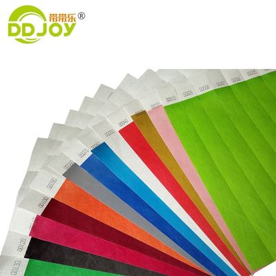 Duurzame paarse Tyvek-armbanden voor eenmalige evenementen 250*25mm/250*19mm