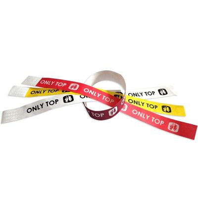 Custom Letters Theme Tyvek Paper Wristband voor evenementbeveiliging en identificatie