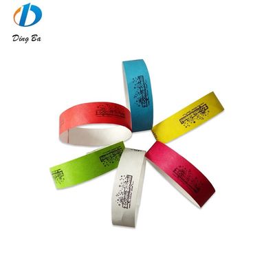 Custom Letters Theme Tyvek Paper Wristband voor evenementbeveiliging en identificatie